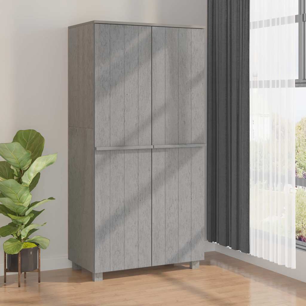 vidaXL Kledingkast HAMAR 89x50x180 cm massief grenenhout honingbruin