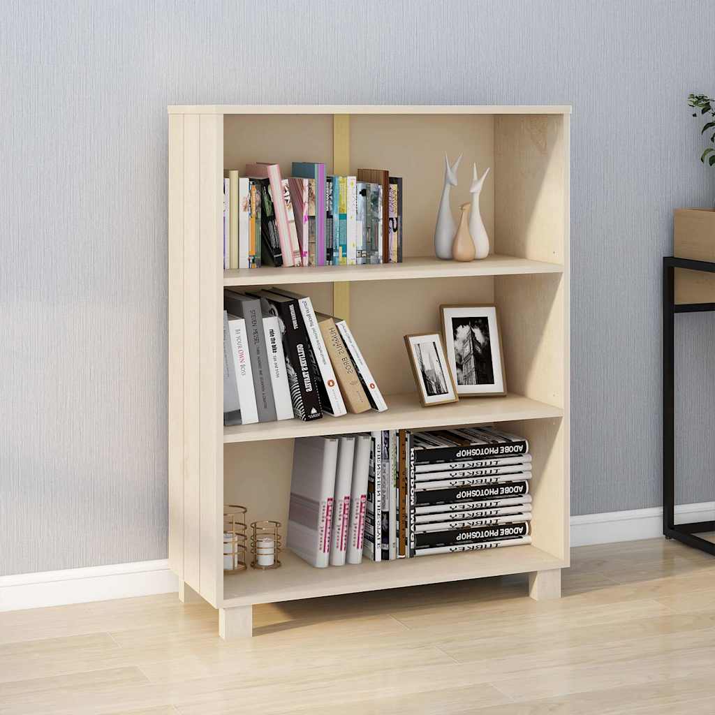 vidaXL Bookcase HAMAR 85x35x112 cm solid pine honey brown