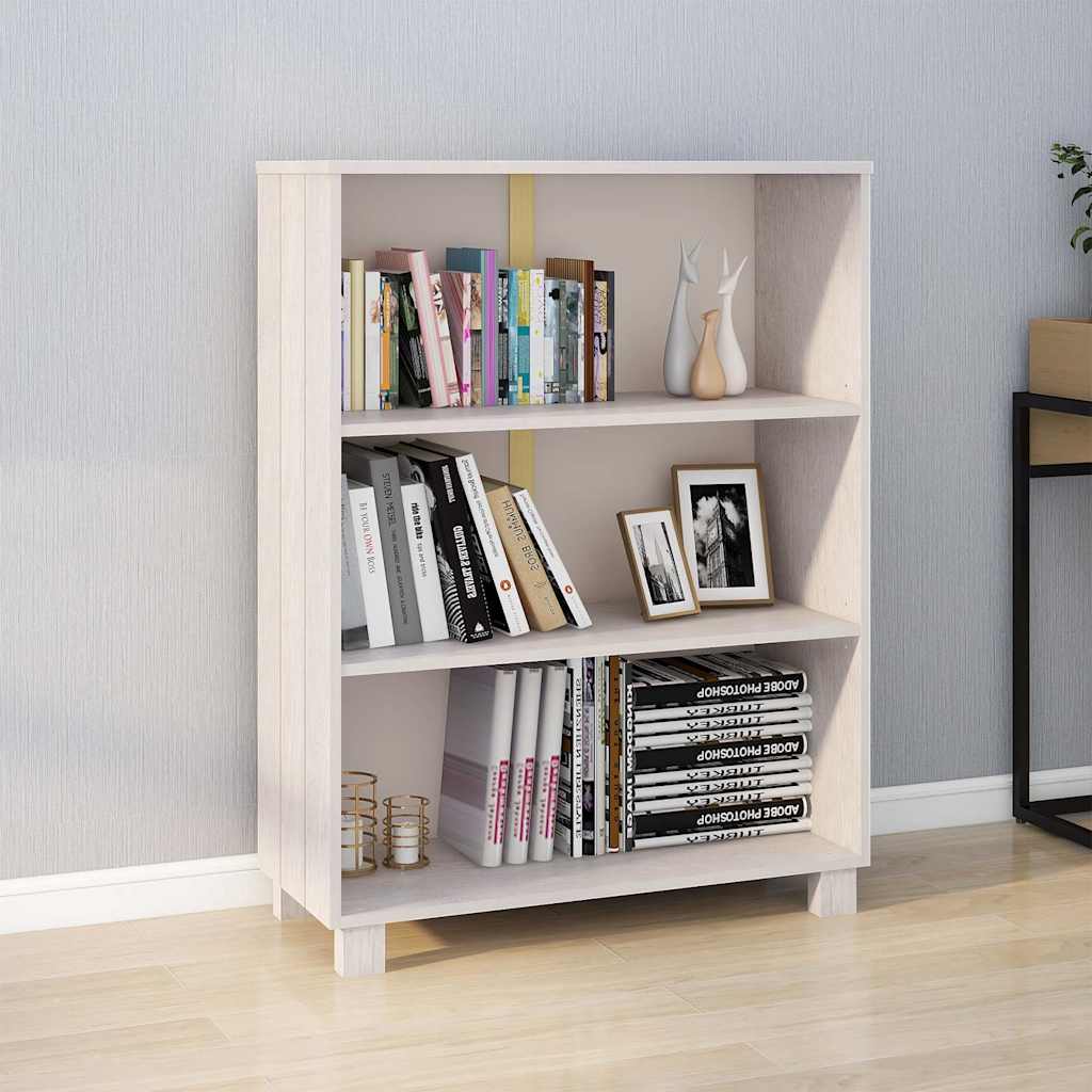 vidaXL Bookcase HAMAR 85x35x112 cm solid pine honey brown