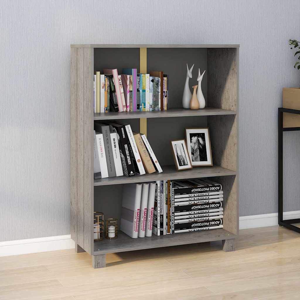 vidaXL Bookcase HAMAR 85x35x112 cm solid pine honey brown
