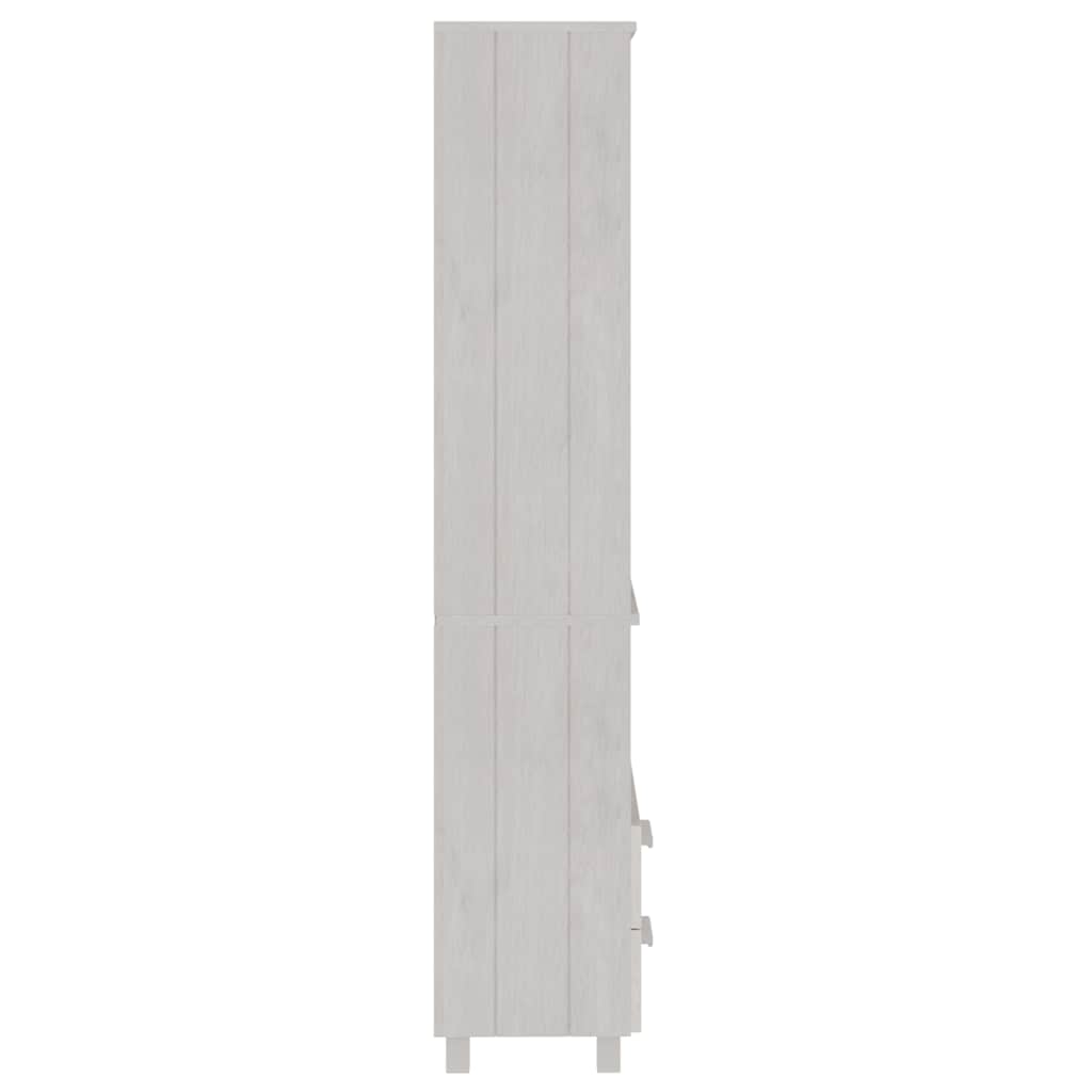 vidaXL Hoge kast HAMAR 60x35x180 cm massief grenenhout honingbruin