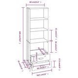 vidaXL Hoge kast HAMAR 60x35x180 cm massief grenenhout honingbruin