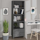 vidaXL Hoge kast HAMAR 60x35x180 cm massief grenenhout honingbruin