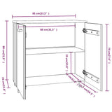 vidaXL Dressoir HAMAR 85x35x80 cm massief grenenhout honingbruin