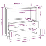 vidaXL Dressoir HAMAR 85x35x80 cm massief grenenhout honingbruin