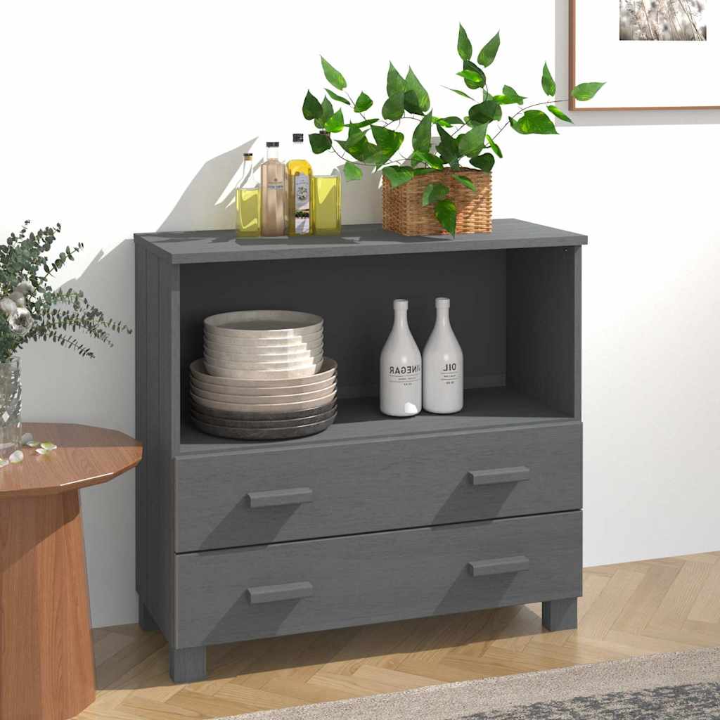 vidaXL Dressoir HAMAR 85x35x80 cm massief grenenhout honingbruin