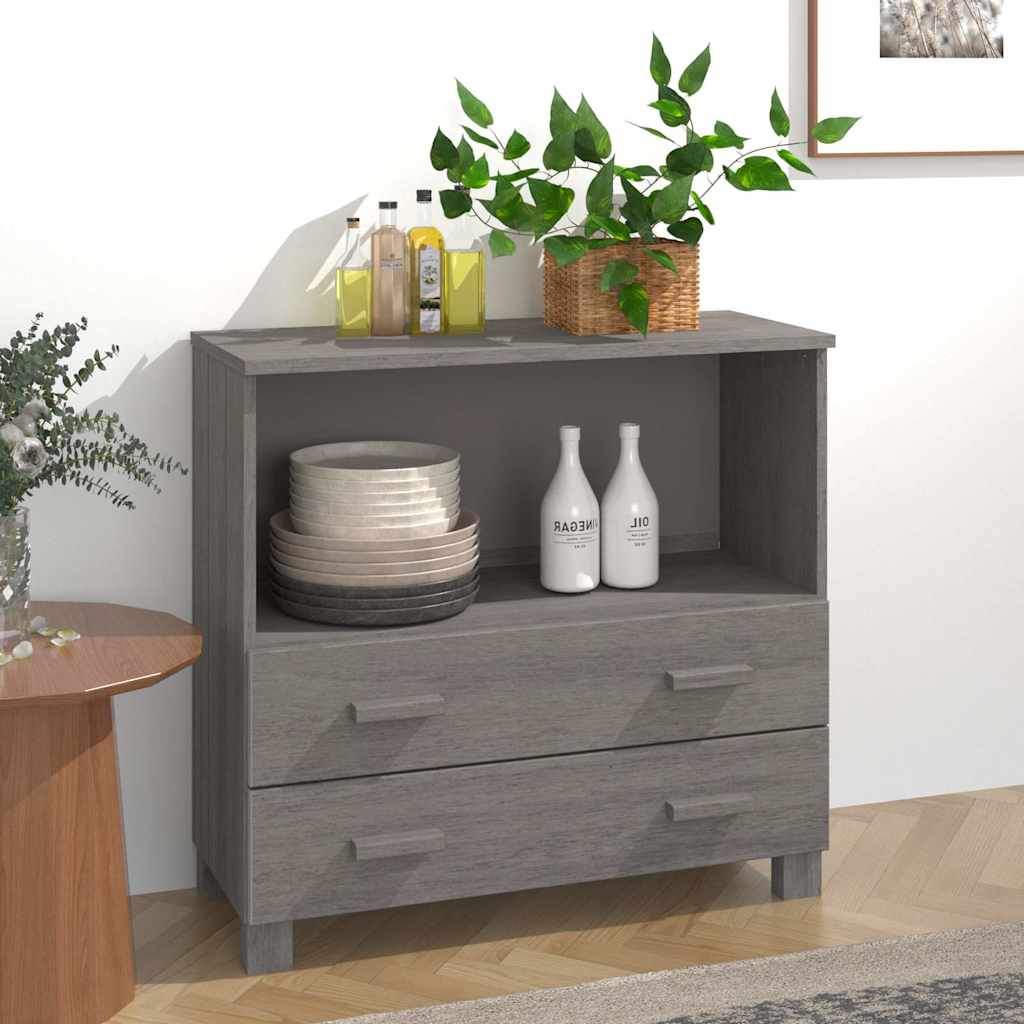 vidaXL Dressoir HAMAR 85x35x80 cm massief grenenhout honingbruin