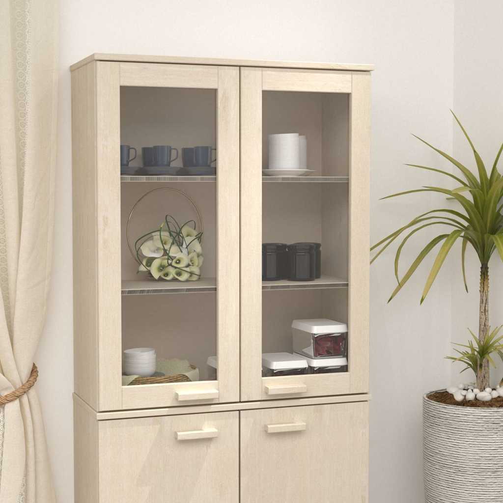 vidaXL Opzetkast HAMAR 85x35x100 cm massief grenenhout honingbruin