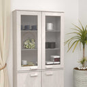 vidaXL Opzetkast HAMAR 85x35x100 cm massief grenenhout honingbruin