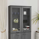 vidaXL Opzetkast HAMAR 85x35x100 cm massief grenenhout honingbruin