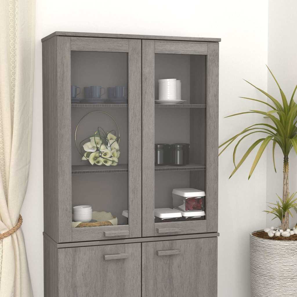 vidaXL Opzetkast HAMAR 85x35x100 cm massief grenenhout honingbruin