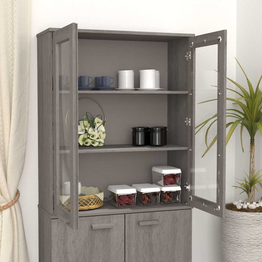 vidaXL Opzetkast HAMAR 85x35x100 cm massief grenenhout honingbruin