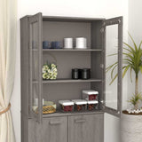 vidaXL Opzetkast HAMAR 85x35x100 cm massief grenenhout honingbruin