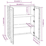 vidaXL Opzetkast HAMAR 85x35x100 cm massief grenenhout honingbruin