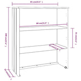 vidaXL Opzetkast HAMAR 85x35x100 cm massief grenenhout honingbruin