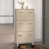 vidaXL Shoe Cabinet HAMAR 59.5x35x117 cm Solid Pine Wood Honey Brown