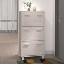 vidaXL Shoe Cabinet HAMAR 59.5x35x117 cm Solid Pine Wood Honey Brown