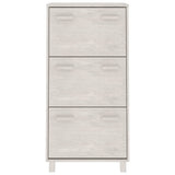 vidaXL Shoe Cabinet HAMAR 59.5x35x117 cm Solid Pine Wood Honey Brown