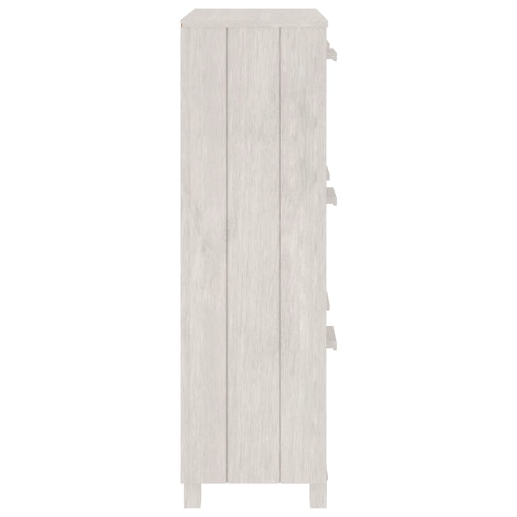 vidaXL Shoe Cabinet HAMAR 59.5x35x117 cm Solid Pine Wood Honey Brown