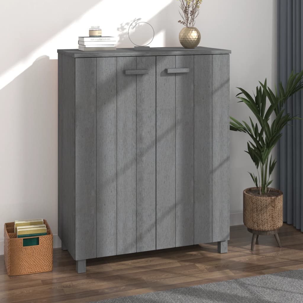 vidaXL Schoenenkast HAMAR 85x40x108 cm massief grenenhout honingbruin