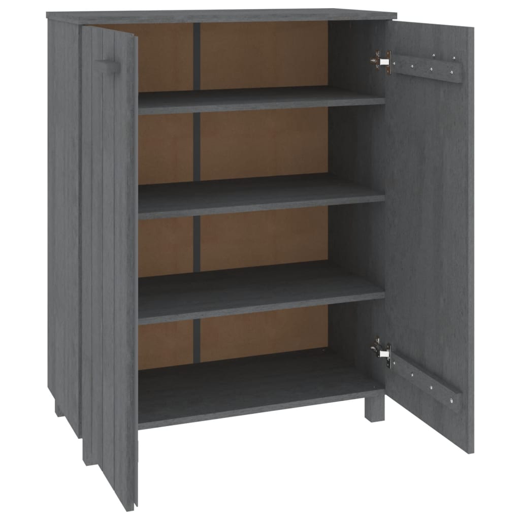 vidaXL Schoenenkast HAMAR 85x40x108 cm massief grenenhout honingbruin