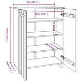 vidaXL Schoenenkast HAMAR 85x40x108 cm massief grenenhout honingbruin