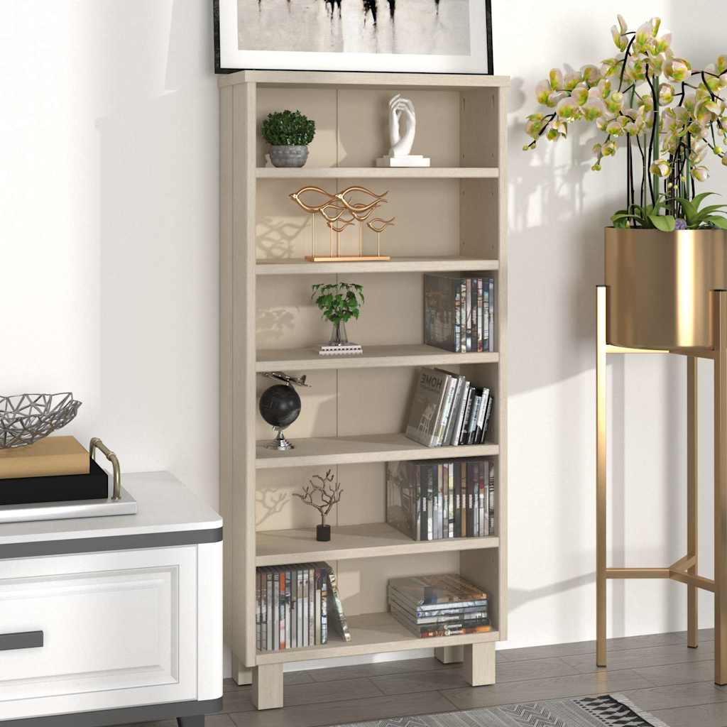 vidaXL Cd-kast HAMAR 45x18x100 cm massief grenenhout honingbruin