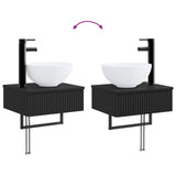vidaXL Badkamermeubel Set 3 st Wit Bewerkt hout