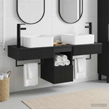 vidaXL Badkamerkast set 3 st Wit 53 x 35 x 39 cm Bewerkt hout