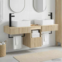 vidaXL Badkamerkast set 3 st Wit 53 x 35 x 39 cm Bewerkt hout