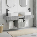 vidaXL Badkamerkast set 3 st Wit 53 x 35 x 39 cm Bewerkt hout