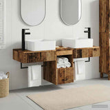 vidaXL Badkamerkast set 3 st Wit 53 x 35 x 39 cm Bewerkt hout