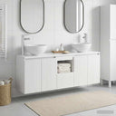 vidaXL Badkamerkast set 3 st Wit 49,5 x 35 x 63 cm Bewerkt hout