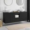 vidaXL Badkamerkast set 3 st Wit 49,5 x 35 x 63 cm Bewerkt hout