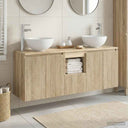 vidaXL Badkamerkast set 3 st Wit 49,5 x 35 x 63 cm Bewerkt hout