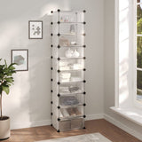 vidaXL Schoenenrek 93x36,5x140 cm polypropeen transparant