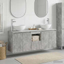 vidaXL Badkamerkast set 3 st Wit 49,5 x 35 x 63 cm Bewerkt hout