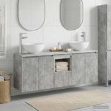 vidaXL Badkamerkast set 3 st Wit 49,5 x 35 x 63 cm Bewerkt hout