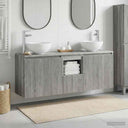 vidaXL Badkamerkast set 3 st Wit 49,5 x 35 x 63 cm Bewerkt hout