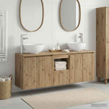 vidaXL Badkamerkast set 3 st Wit 49,5 x 35 x 63 cm Bewerkt hout