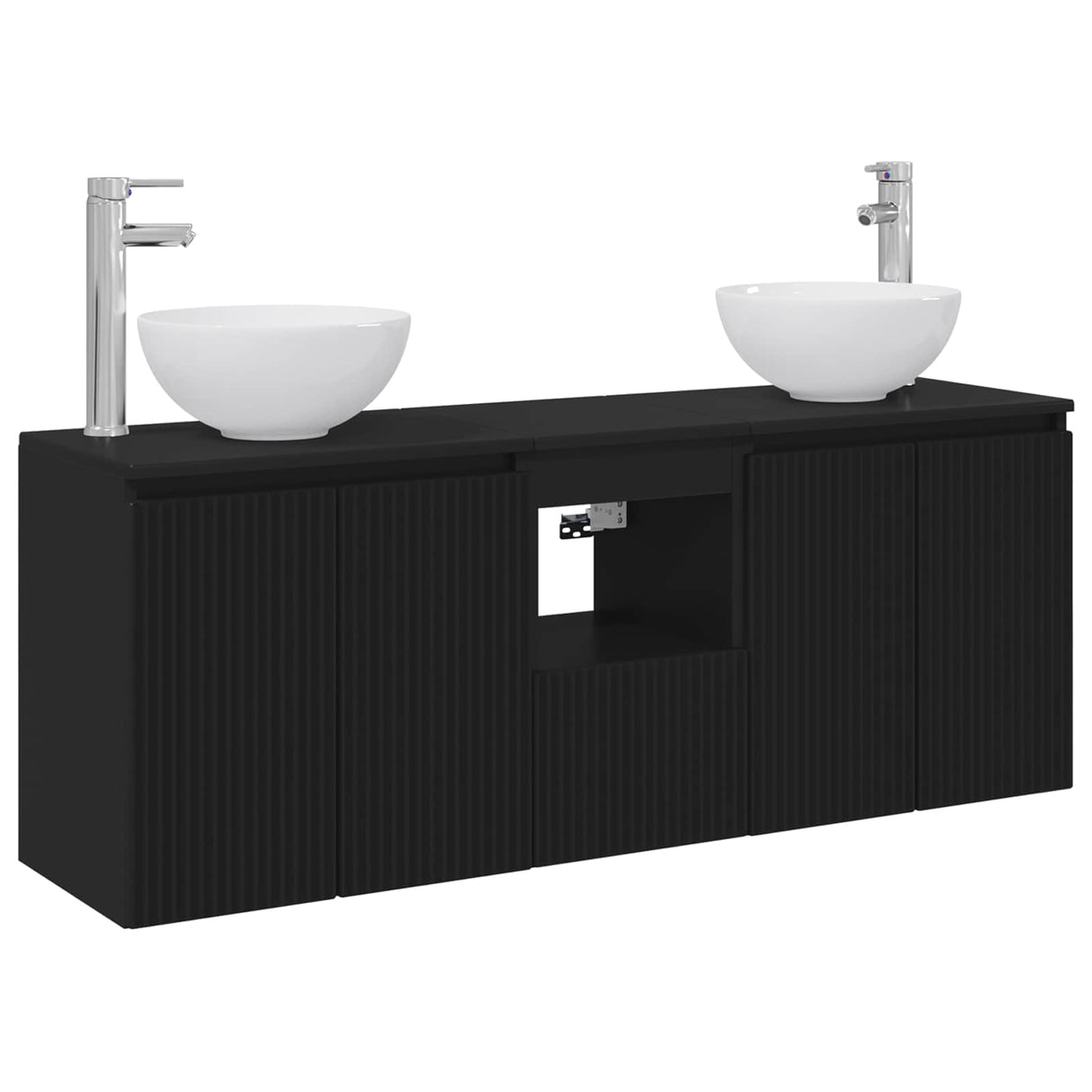 vidaXL Badkamerkast set 3 st Wit 49,5 x 41 x 64,5 cm Bewerkt hout