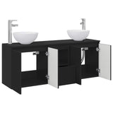 vidaXL Badkamerkast set 3 st Wit 49,5 x 41 x 64,5 cm Bewerkt hout