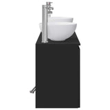 vidaXL Badkamerkast set 3 st Wit 49,5 x 41 x 64,5 cm Bewerkt hout