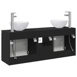 vidaXL Badkamerkast set 3 st Wit 49,5 x 41 x 64,5 cm Bewerkt hout