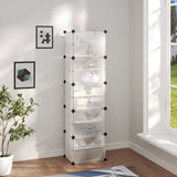 vidaXL Schoenenrek 93x36,5x140 cm polypropeen transparant