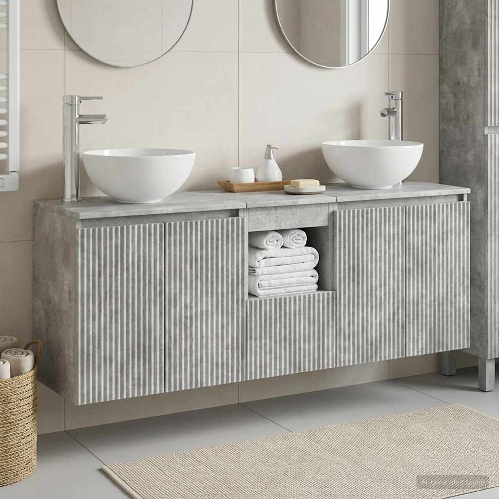 vidaXL Badkamerkast set 3 st Wit 49,5 x 41 x 64,5 cm Bewerkt hout