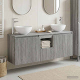 vidaXL Badkamerkast set 3 st Wit 49,5 x 41 x 64,5 cm Bewerkt hout