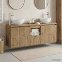 vidaXL Badkamerkast set 3 st Wit 49,5 x 41 x 64,5 cm Bewerkt hout
