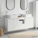 vidaXL Badkamerkast set 3 st Wit 49,5 x 41 x 63 cm Bewerkt hout