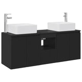 vidaXL Badkamerkast set 3 st Wit 49,5 x 41 x 63 cm Bewerkt hout